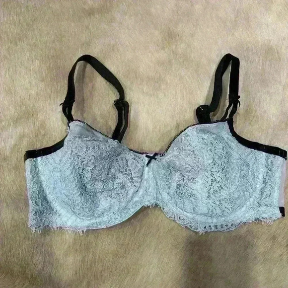 Victoria's Secret Dream Angels Lace Push Up Bra Size 38D Blue Without Padding - Picture 7 of 8